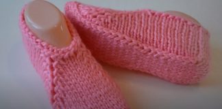 Cipici frumoși, tricotați pe două andrele!