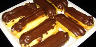 Eclere cu cremă de vanilie și glazură de ciocolată – O bunătate de te lingi pe degete