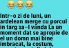 Intr-o zi de luni, un ardelean merge cu porcul in targ