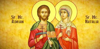 Rugăciune pentru înțelegere, liniște și dragoste în familia ta, către Sfinţii Mucenici Adrian şi Natalia.