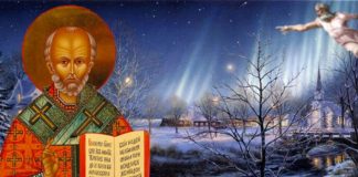 Sfântul Nicolae ocroteşte casa, iubeşte copiii, ajută bătrânii şi pe cei săraci! În nopțile sfinte poate fi văzut în dreapta Domnului!