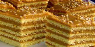 Prăjitură cu foi și cremă fiartă din smântână cu nuci – Absolut delicioasă!