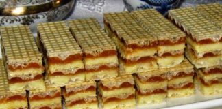 Prăjitura „Cocheta”, cu foi de napolitană și 2 tipuri de cremă – este ușor de pregătit și super delicioasă!