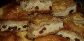 Plăcintă cu brânză dulce şi stafide – Uşoară, rapidă şi delicioasă!