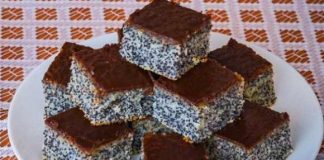 Prăjitura „2 căni” o putem pregăti cu mac, dar și cu nucă. Ambele sunt delicioase!