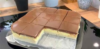 Prăjitură rapidă care se topește în gură. Fără coacere, decât puneți crema în tavă și așteptați să se răcească!