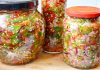 Salată de ardei iuți cu ceapă, la borcan, fără conservanți